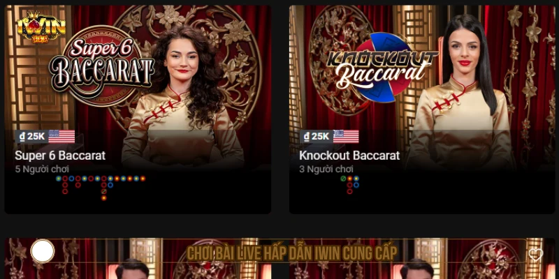 Live casino trực tuyến tại IWIN